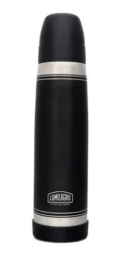Termo Lumilagro Negro Luminox Original, 1 Litro