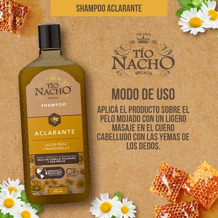 Tío Nacho Shampoo Aclarante 200 ml | Refuerza y Da Brillo Natural