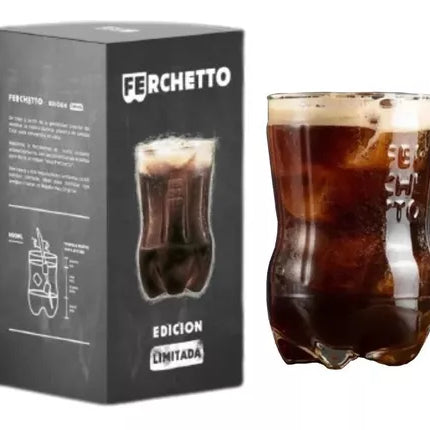 Vaso Fernet Ferchetto Botella Cortada + Posa Vaso + Revolvedor (Impuestos incluidos)