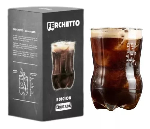 Vaso Fernet Ferchetto Botella Cortada + Posa Vaso + Revolvedor (Impuestos incluidos)