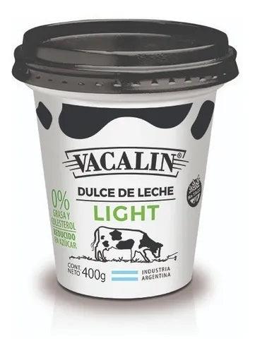 Dulce de Leche Light Vacalín 400 g Sin TACC – Envío internacional