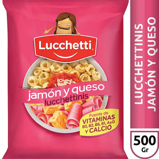 Ham and Cheese flavored Capelettini Lucchetti noodles, 500 g / 17.63 oz