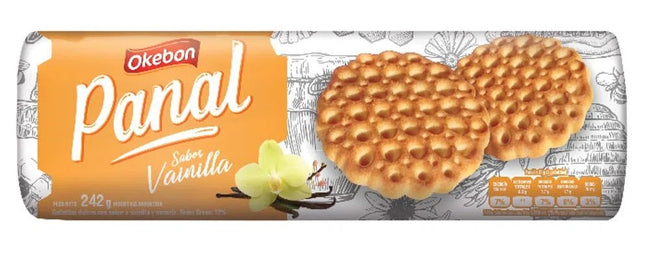 Galletitas Panal sabor Vainilla Okebon, 242 g / 8,53 oz