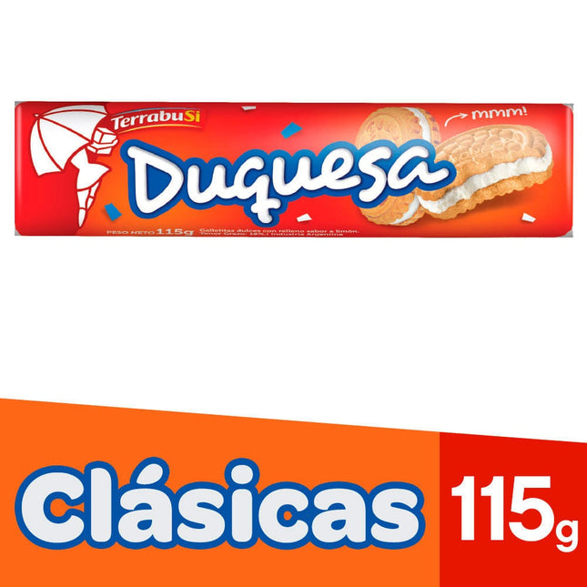 Galletitas de Vainilla rellenas Duquesa Terrabusi, 115 g / 4,05 oz (Pack de 3)