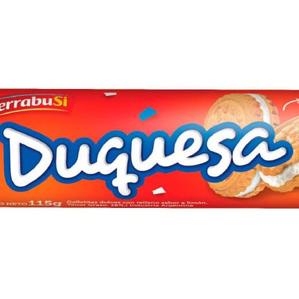 Galletitas de Vainilla rellenas Duquesa Terrabusi, 115 g / 4,05 oz (Pack de 3)