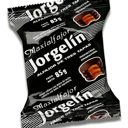 Jorgelín Triple Alfajor with Dulce de Leche and Dark Chocolate, 75 g