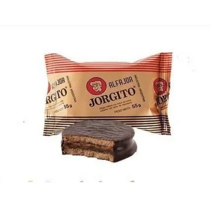 Paquete de 12 Alfajores Jorgito de Chocolate Negro con Dulce de Leche, 55 g / 1.94 oz cada uno