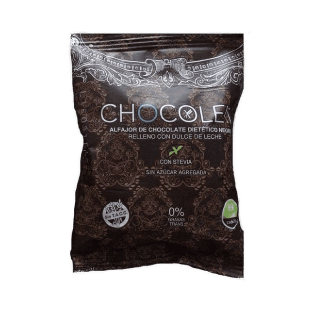 Alfajores Chocolate con Dulce de Leche Sin TACC Chocoleit, 50 g / 1,76 oz (Caja de 12)