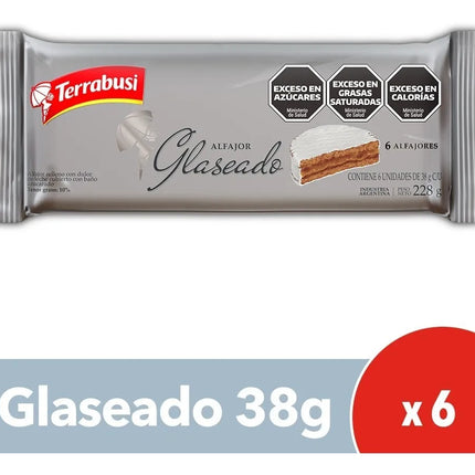 Alfajor Terrabusi Glaseado con Dulce de Leche – Pack x6 | Click & Foods