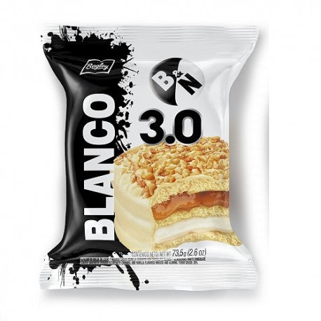 Alfajor Bagley Blanco y Negro Triple de chocolate negro, 73,5 g / 2.6 oz (Paquete de 6)