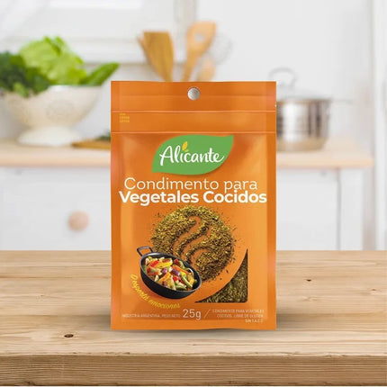 Condimento para Vegetales Cocidos Sin TACC Alicante, 25 g / 0,88 oz
