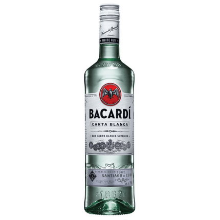 Botella Bacardi Ron Blanco 750 ml / 25.3 oz – Ron blanco premium ideal para cocktails como Mojito, Daiquirí y Piña Colada.