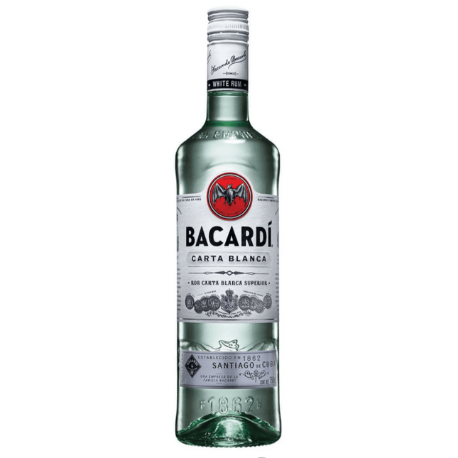 Botella Bacardi Ron Blanco 750 ml / 25.3 oz – Ron blanco premium ideal para cocktails como Mojito, Daiquirí y Piña Colada.