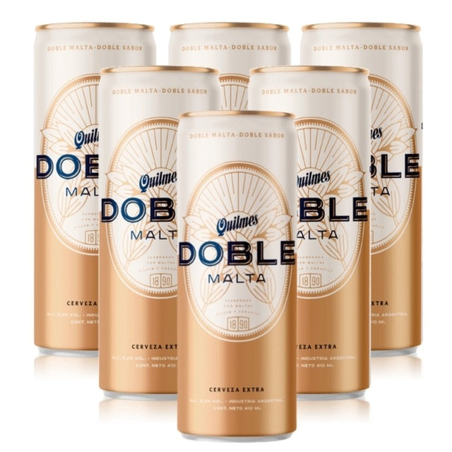 Cerveza Doble Malta Quilmes, 410 ml / 14,46 oz (Pack de 6)