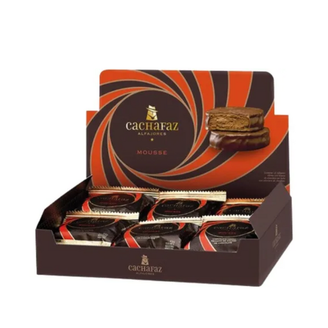 Cachafaz Alfajor de Chocolate Negro con Dulce de Leche – Caja de 12 – 720 g / 25.4 oz – alfajores argentinos gourmet
