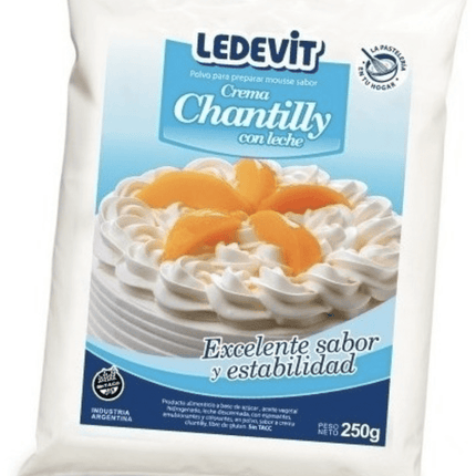 Crema Chantilly en polvo Sin TACC Ledevit, 250 g / 8.81 oz