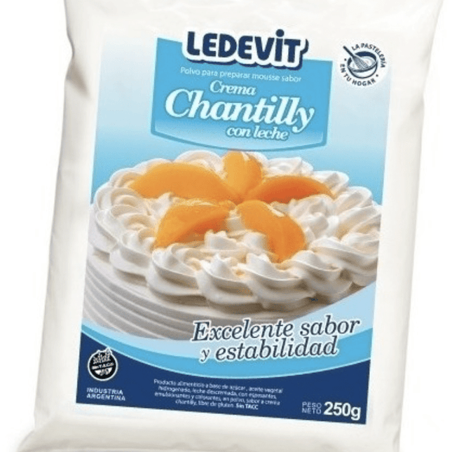 Crema Chantilly en polvo Sin TACC Ledevit, 250 g / 8.81 oz
