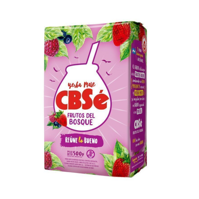 Yerba Mate CBSe Frutos del Bosque 500 g – Yerba saborizada frutal argentina