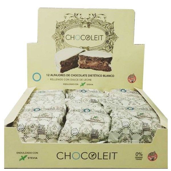 White Chocolate Gluten-Free Alfajores with Dulce de Leche, Chocoleit, 50 g