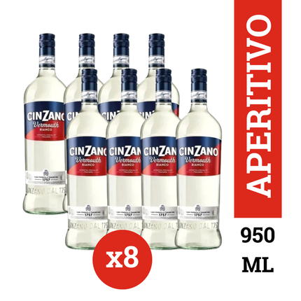 Bianco Vermut Italiano pack x8 botellas 950 ml – vermut premium para coctelería internacional