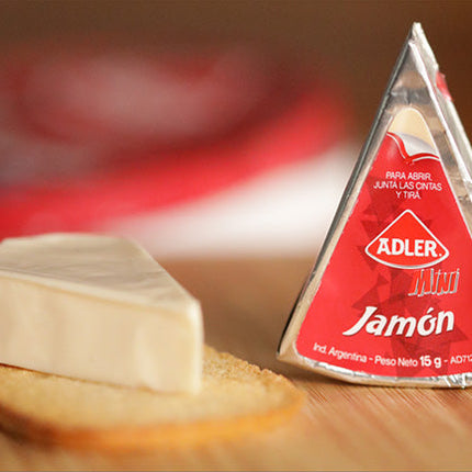 Adler Ham Flavored Cheese Triangulito, 100 g / 3.52 oz