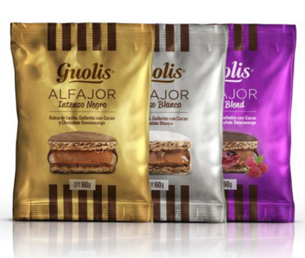 Alfajores Guolis Mixtos, 60 g / 2,11 oz (Seis unidades)