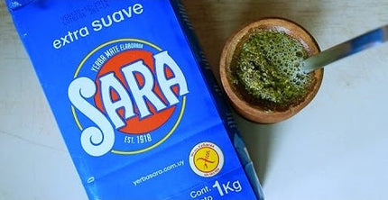 Yerba Mate Sara Extra Suave Sin TACC, 1 kg / 35,27 oz (Paquete Azul)