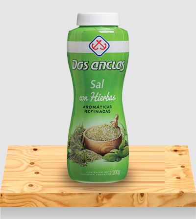 Sal con Hierbas aromáticas refinadas Dos Anclas, 200 g / 7,05 oz (Salero)