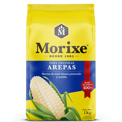 Harina de Maíz Blanca Morixe, 1 kg / 35,27 oz