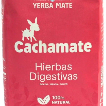 Yerba mate Cachamate Hierbas Digestivas, 500 g / 17,63 oz (Paquete Rosa)