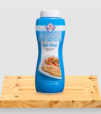 Sal Fina Sin TACC Dos Anclas, 500 g / 17,63 oz (Salero)