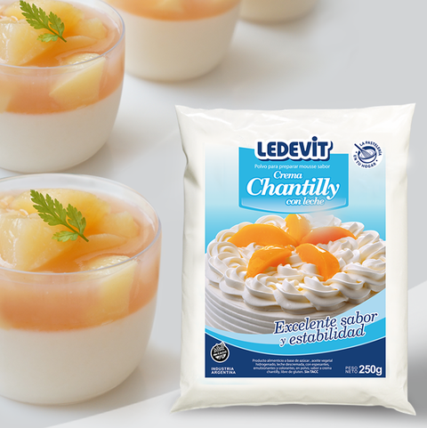 Crema Chantilly en polvo Sin TACC Ledevit, 250 g / 8.81 oz