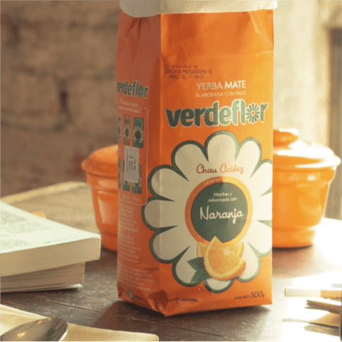Yerba Mate Verdeflor Naranja 500 g / 17,63 oz – Yerba Argentina Sabor Naranja