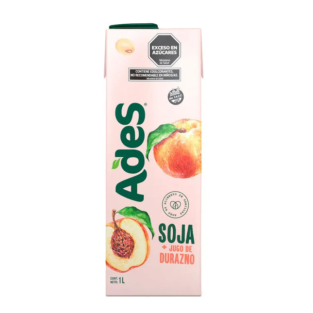 Soja + Jugo de Durazno – Bebida vegetal fortificada – 1 L – Envío internacional