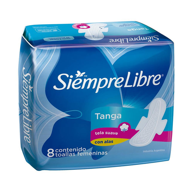 Toallas femeninas Tanga Siempre Libre (8 unidades)