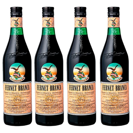 Combo de 4 Fernet Argentino Branca, 750 mL (Impuestos incluidos)